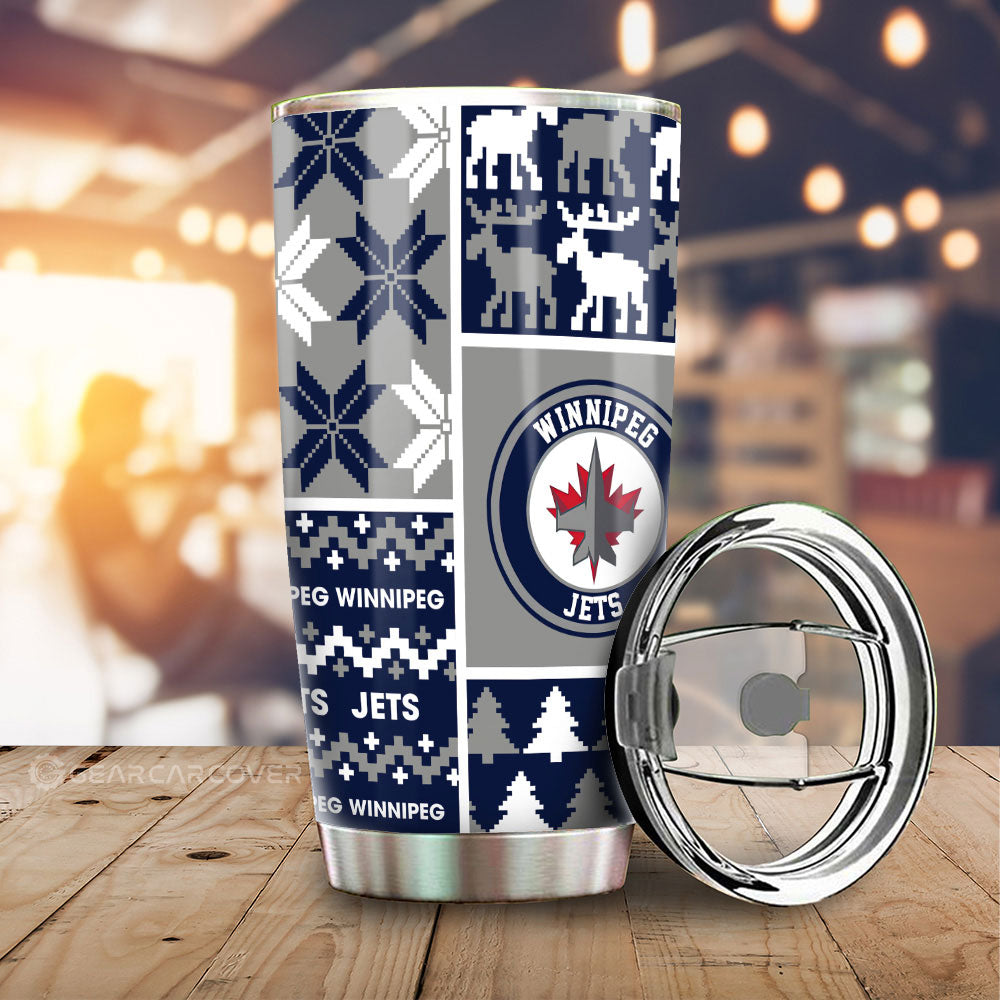 Winnipeg Jets Tumbler Cup Custom Ugly Style Car Accessories - Gearcarcover - 1