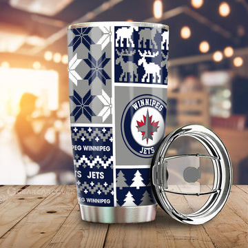 Winnipeg Jets Tumbler Cup Custom Ugly Style Car Accessories - Gearcarcover - 1