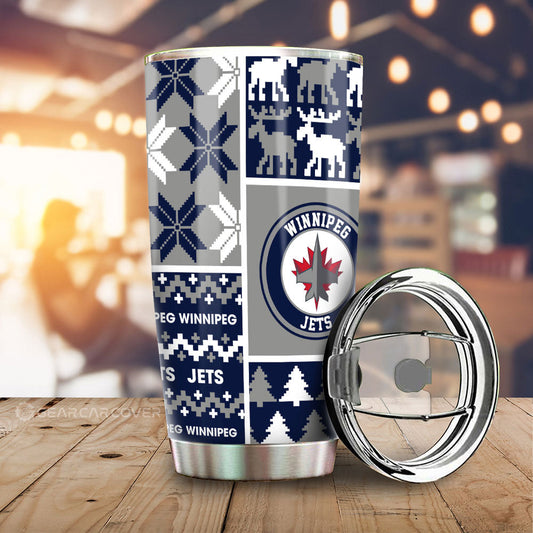 Winnipeg Jets Tumbler Cup Custom Ugly Style Car Accessories - Gearcarcover - 1