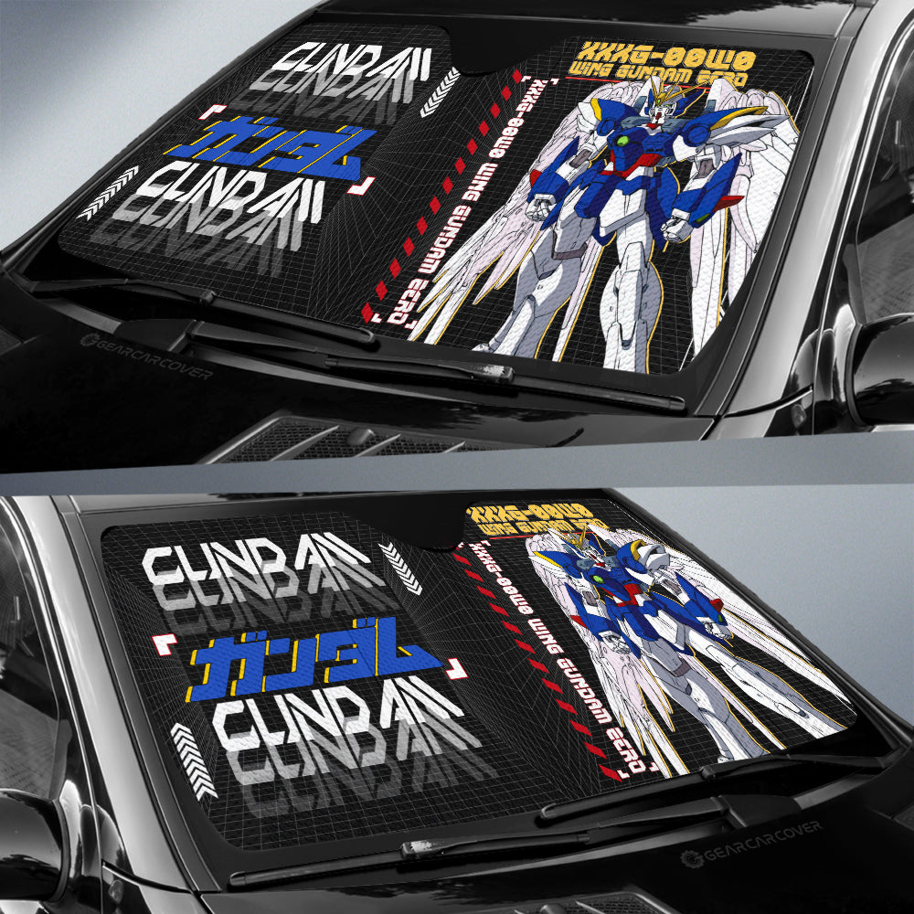 XXXG-00W0 Wing Gundam Zero Car Sunshade Custom Gundam Anime Car Interior Accessories - Gearcarcover - 3
