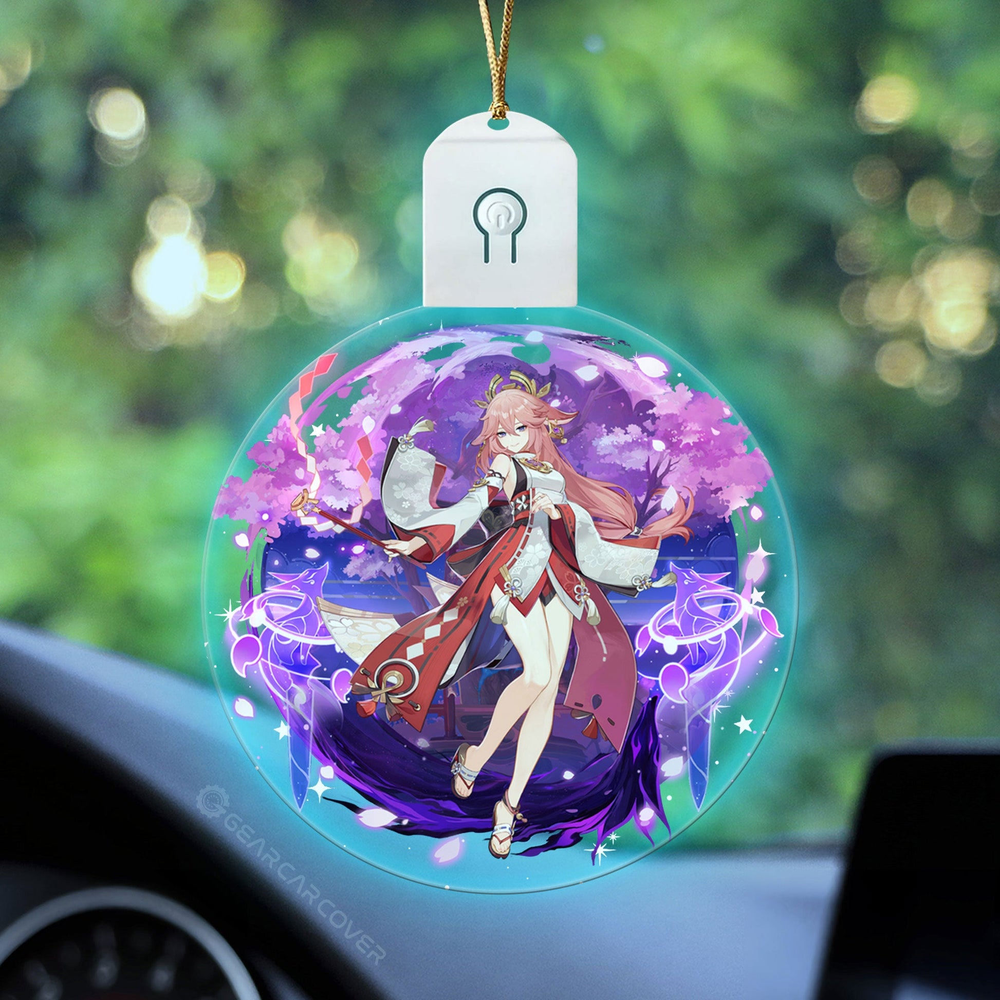 Yae Miko Led Ornament Custom Car Decorations - Gearcarcover - 2