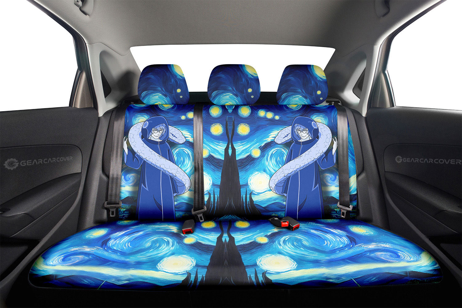 Yakushi Kabuto Car Back Seat Covers Custom Starry Night Styles - Gearcarcover - 2