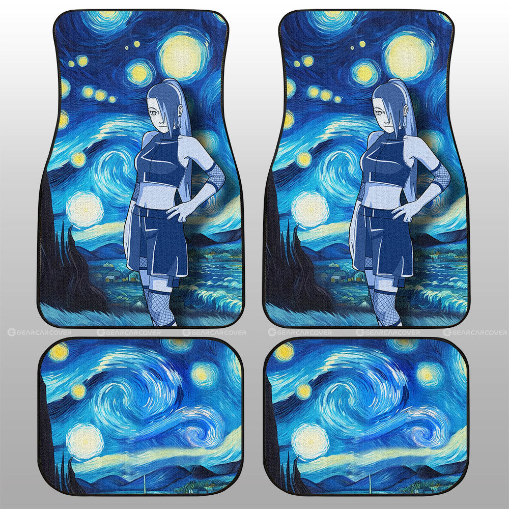 Yamanaka Ino Car Floor Mats Custom Starry Night Styles - Gearcarcover - 1