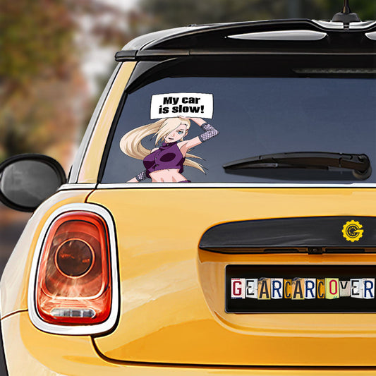 Yamanaka Ino Car Sticker Custom My Car Is Slow Funny - Gearcarcover - 1