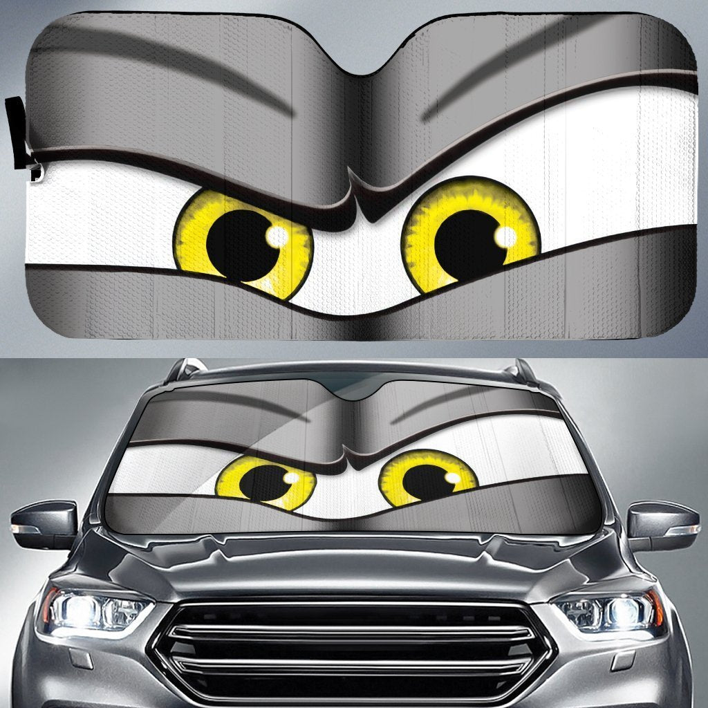 Yellow Angry Eyes Car Sunshade - Gearcarcover - 1