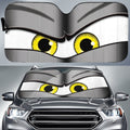 Yellow Angry Eyes Car Sunshade - Gearcarcover - 1