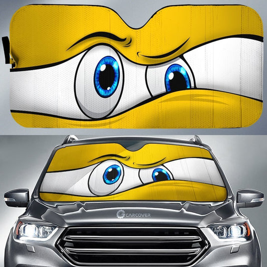 Yellow Curious Car Eyes Sun Shade Custom Car Accessories Funny Gifts - Gearcarcover - 1