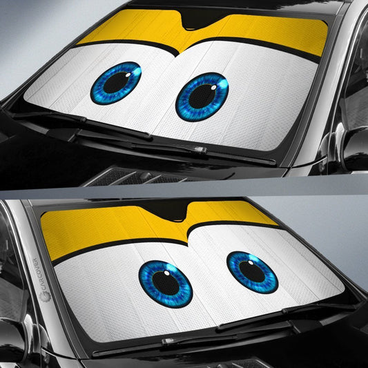 Yellow Cute Car Eyes Sun Shade Custom Funny Car Accessories - Gearcarcover - 2