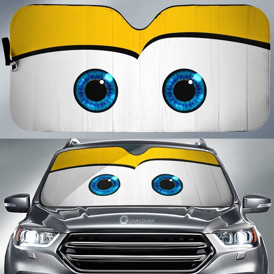 Yellow Cute Car Eyes Sun Shade Custom Funny Car Accessories - Gearcarcover - 1