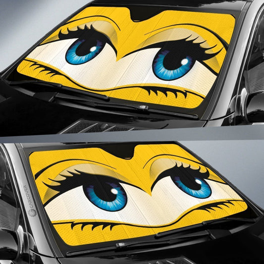 Yellow Glam Car Eyes Sun Shade Custom Cute Eyes Car Accessories - Gearcarcover - 2