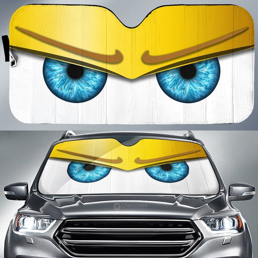 Yellow Unwelcome Car Eyes Sun Shade Custom Car Accessories - Gearcarcover - 1