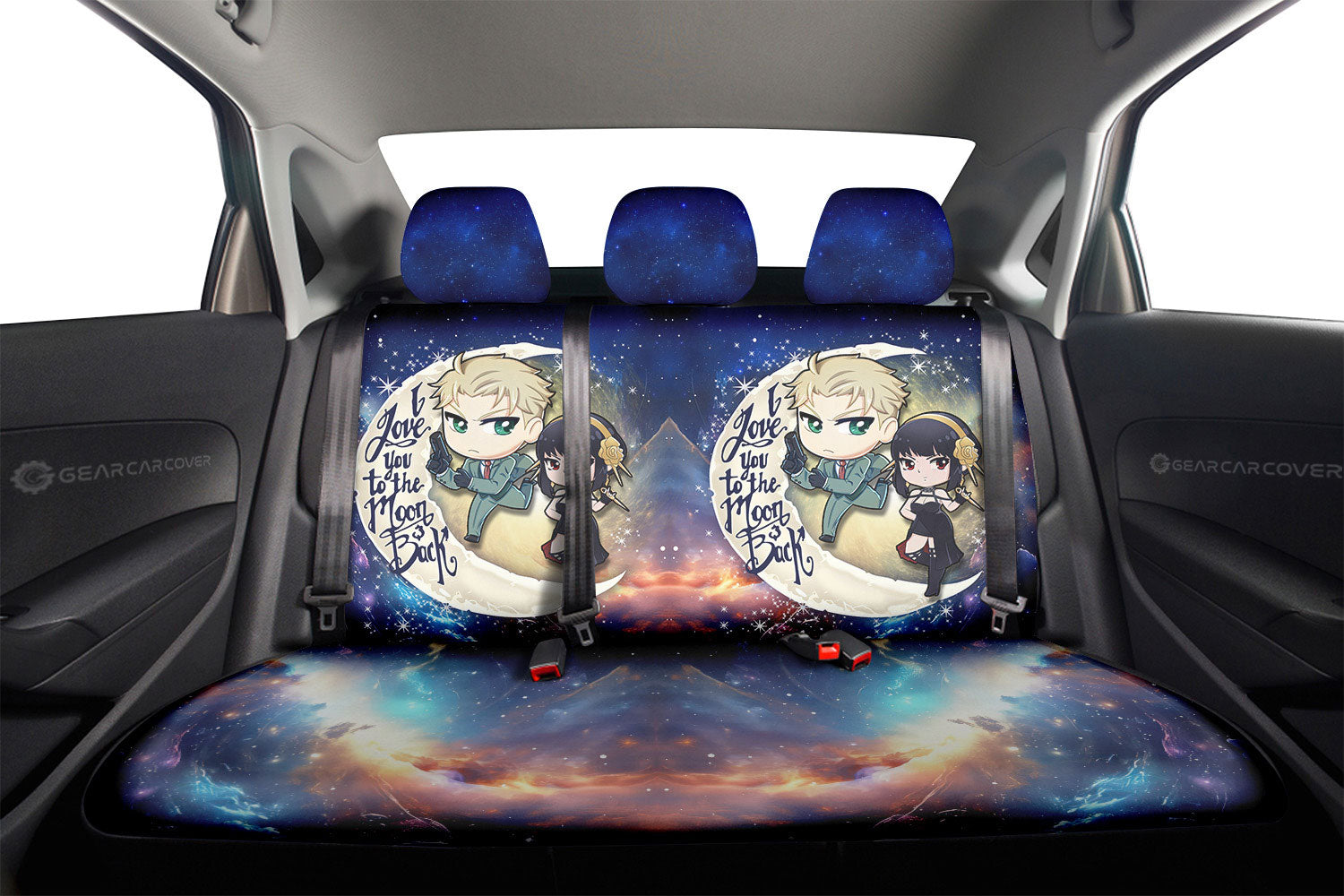 Yor And Loid Forger Car Back Seat Covers Custom Car Accessories - Gearcarcover - 2