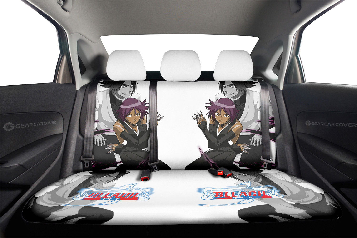 Yoruichi Shihouin Car Back Seat Cover Custom Bleach - Gearcarcover - 2