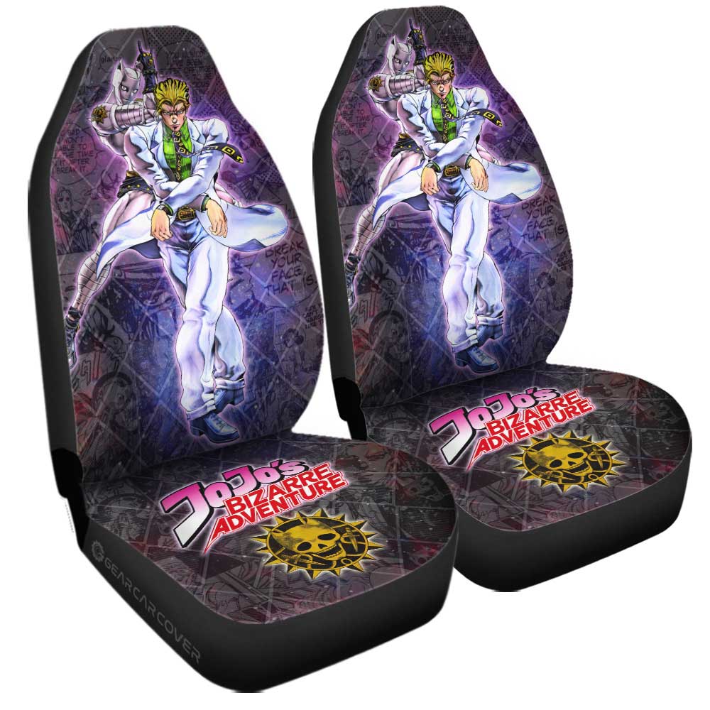 Yoshikage Kira Car Seat Covers Custom Galaxy Style JJBA Car Accessories - Gearcarcover - 3