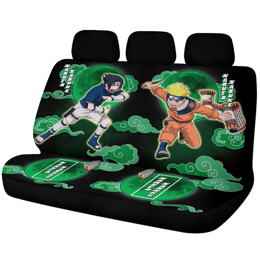 Young Sasuke And Car Back Seat Covers Custom Anime Car Accessories - Gearcarcover - 1