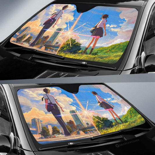 Your Name Car Sunshade Custom Anime Car Accessories - Gearcarcover - 2