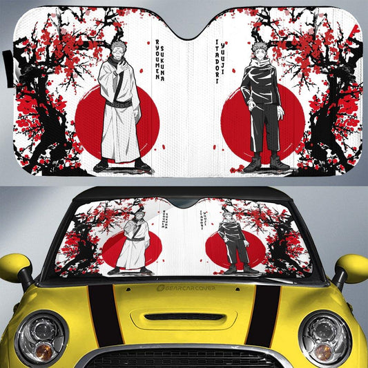 Yuji Itadori And Ryomen Sukuna Car Sunshade Custom Japan Style Car Accessories - Gearcarcover - 1