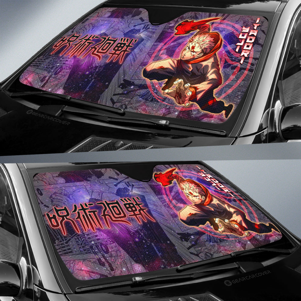 Yuji Itadori Car Sunshade Custom Galaxy Manga Style - Gearcarcover - 2