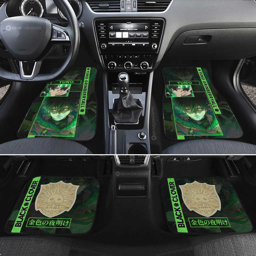 Yuno Grinberryall Car Floor Mats Custom Black Clover Anime - Gearcarcover - 1