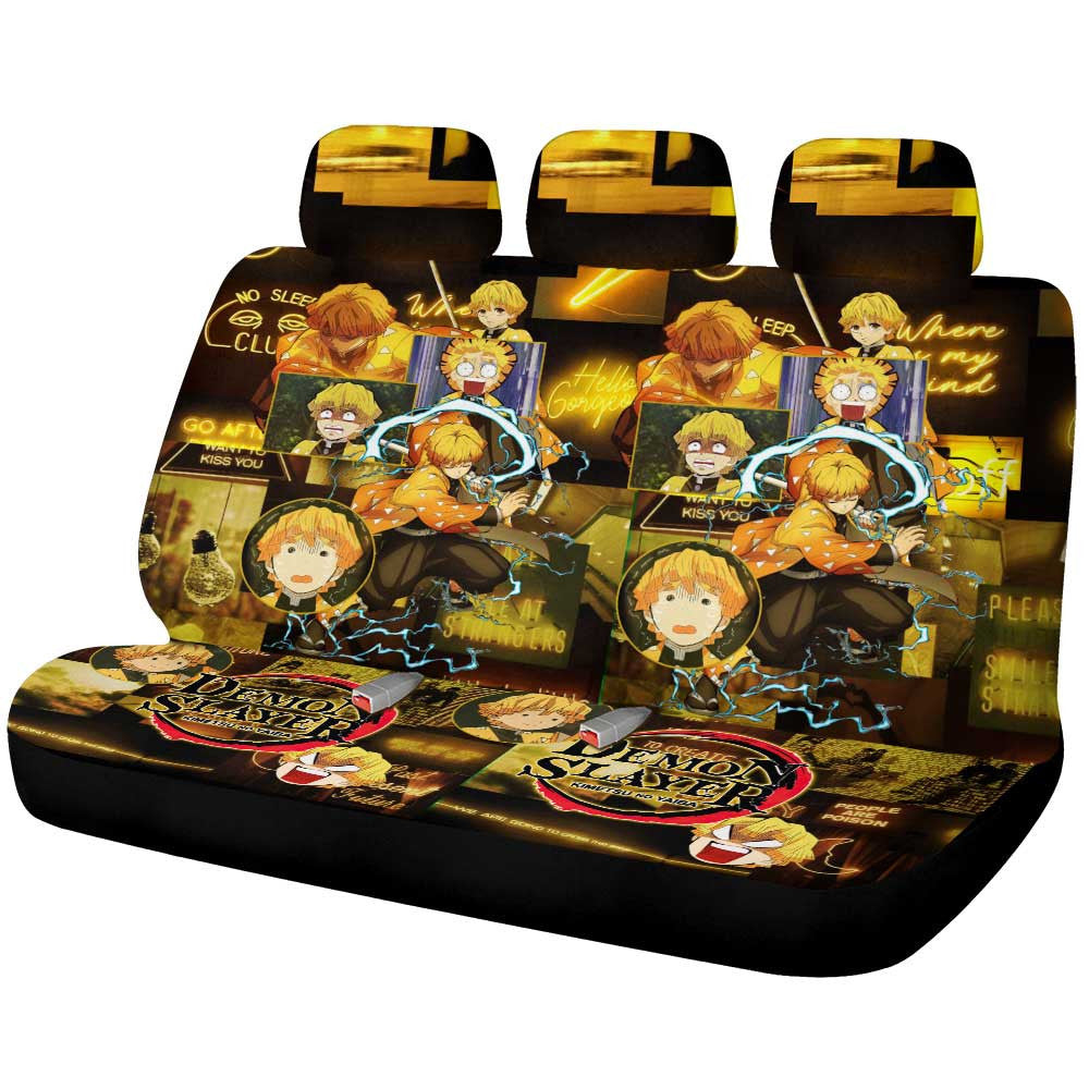 Zenitsu Agatsuma Car Back Seat Cover Custom - Gearcarcover - 1