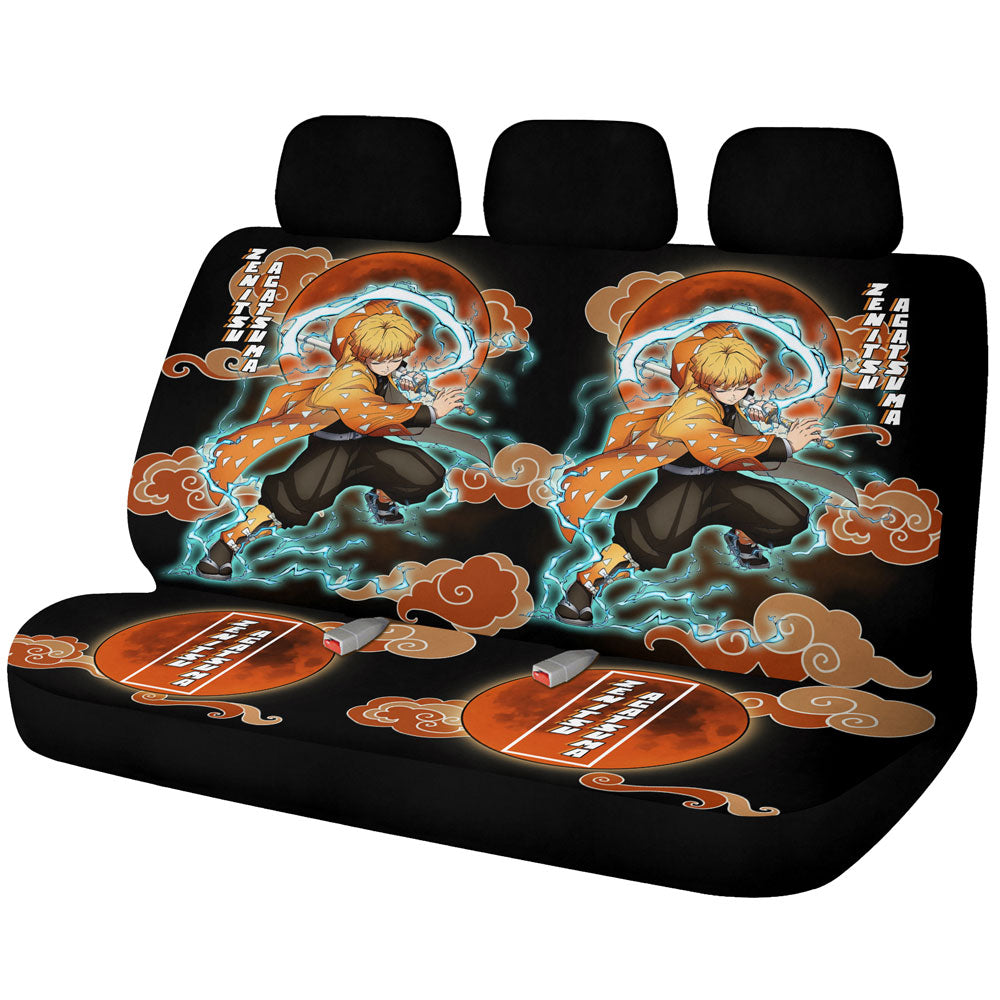 Zenitsu Agatsuma Car Back Seat Covers Custom For Fans - Gearcarcover - 1