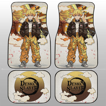 Zenitsu Agatsuma Car Floor Mats Anime Collection - Gearcarcover - 1