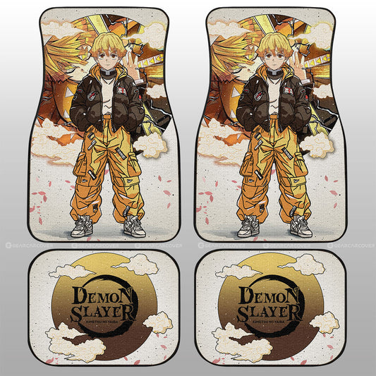 Zenitsu Agatsuma Car Floor Mats Anime Collection - Gearcarcover - 1