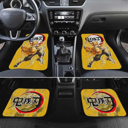 Zenitsu Agatsuma Car Floor Mats Custom Car Accessories - Gearcarcover - 2