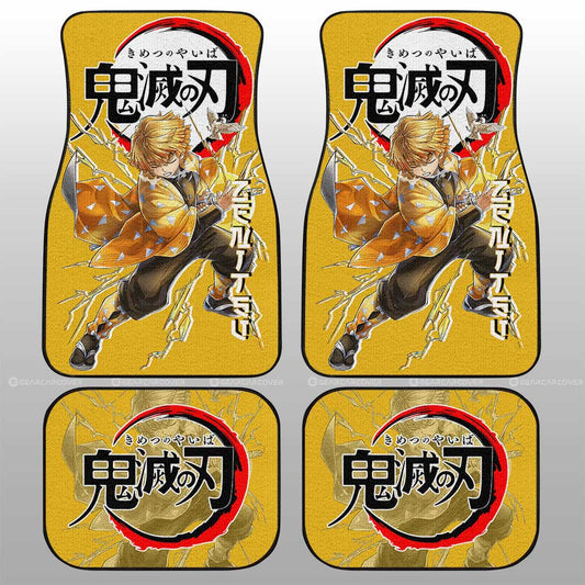 Zenitsu Agatsuma Car Floor Mats Custom Car Accessories - Gearcarcover - 1