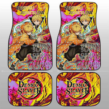 Zenitsu Agatsuma Car Floor Mats Custom Car Accessories - Gearcarcover - 1