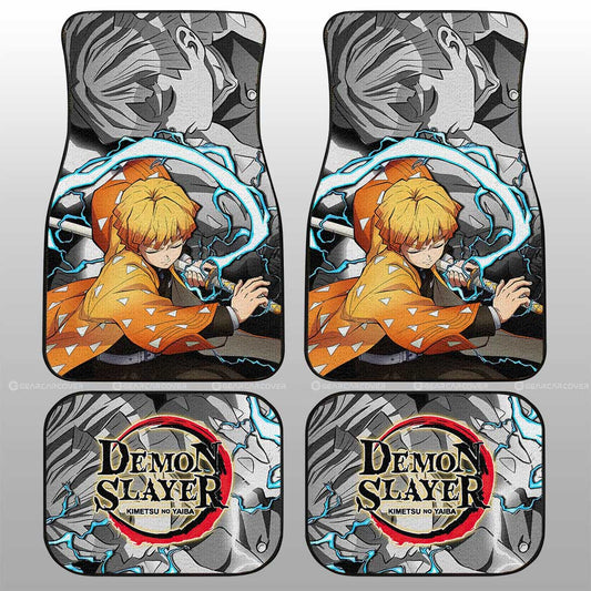 Zenitsu Agatsuma Car Floor Mats Custom Demon Slayer Anime Car Accessories - Gearcarcover - 1