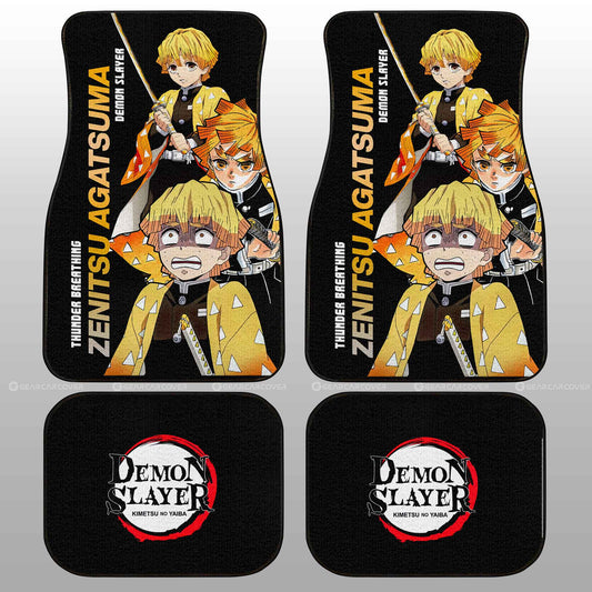 Zenitsu Agatsuma Car Floor Mats Custom - Gearcarcover - 2