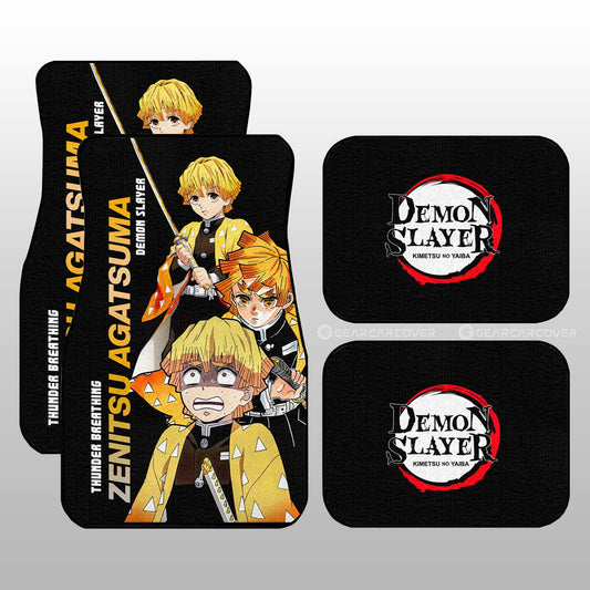 Zenitsu Agatsuma Car Floor Mats Custom - Gearcarcover - 1