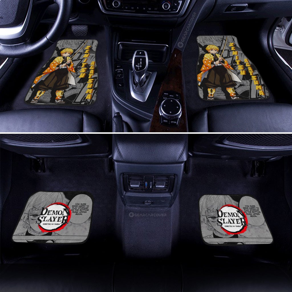 Zenitsu Agatsuma Car Floor Mats Custom Mix Mangas - Gearcarcover - 3