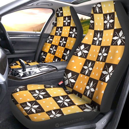 Zenitsu Agatsuma Car Seat Covers Custom Anime Car Accessories - Gearcarcover - 1