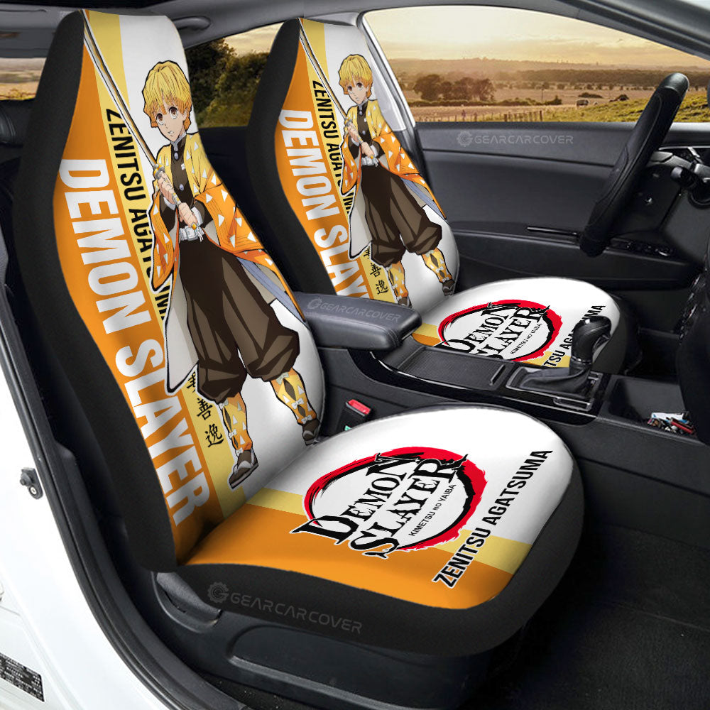 Zenitsu Agatsuma Car Seat Covers Custom Car Accessories For Fans - Gearcarcover - 1