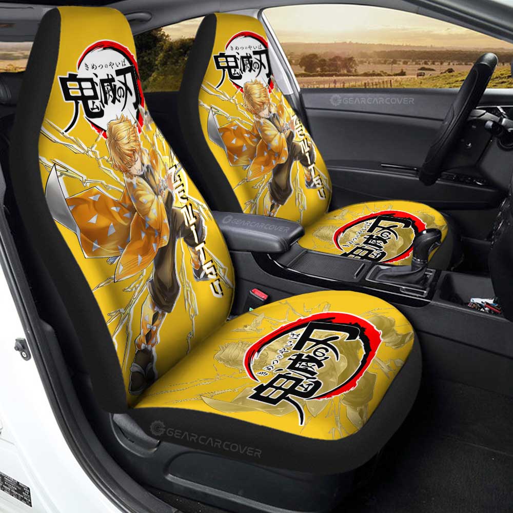 Zenitsu Agatsuma Car Seat Covers Custom Car Accessories - Gearcarcover - 2