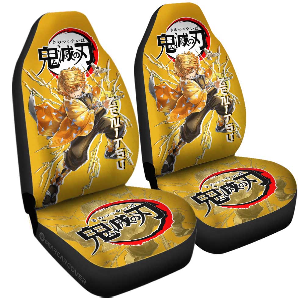 Zenitsu Agatsuma Car Seat Covers Custom Car Accessories - Gearcarcover - 3