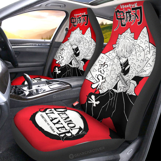 Zenitsu Agatsuma Car Seat Covers Custom Car Accessories Manga Style For Fans - Gearcarcover - 2