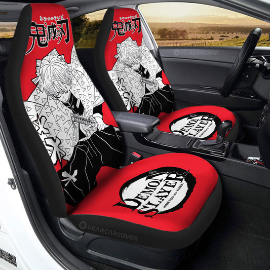 Zenitsu Agatsuma Car Seat Covers Custom Car Accessories Manga Style For Fans - Gearcarcover - 1