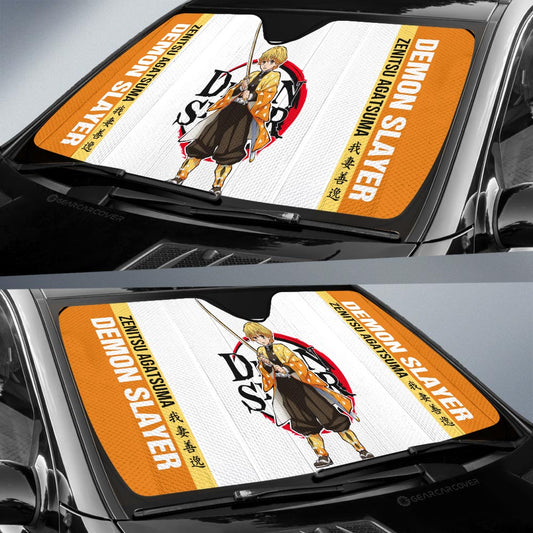 Zenitsu Agatsuma Car Sunshade Custom Car Accessories For Fans - Gearcarcover - 2
