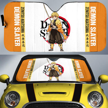 Zenitsu Agatsuma Car Sunshade Custom Car Accessories For Fans - Gearcarcover - 1