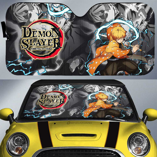 Zenitsu Agatsuma Car Sunshade Custom Demon Slayer Anime Car Accessories - Gearcarcover - 1