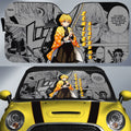 Zenitsu Agatsuma Car Sunshade Custom Mix Mangas - Gearcarcover - 1