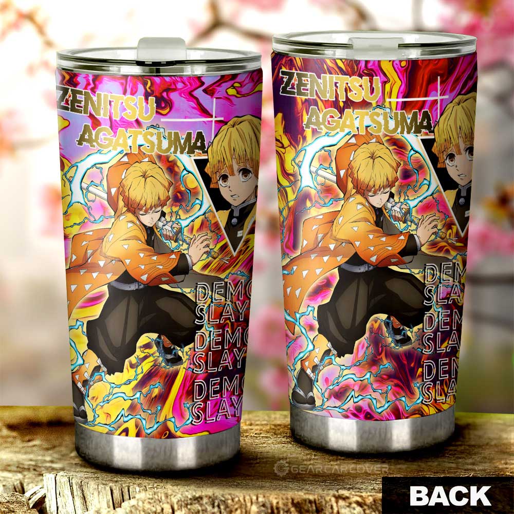 Zenitsu Agatsuma Tumbler Cup Custom Car Accessories - Gearcarcover - 3