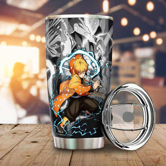 Zenitsu Agatsuma Tumbler Cup Custom Demon Slayer Anime Car Accessories - Gearcarcover - 1
