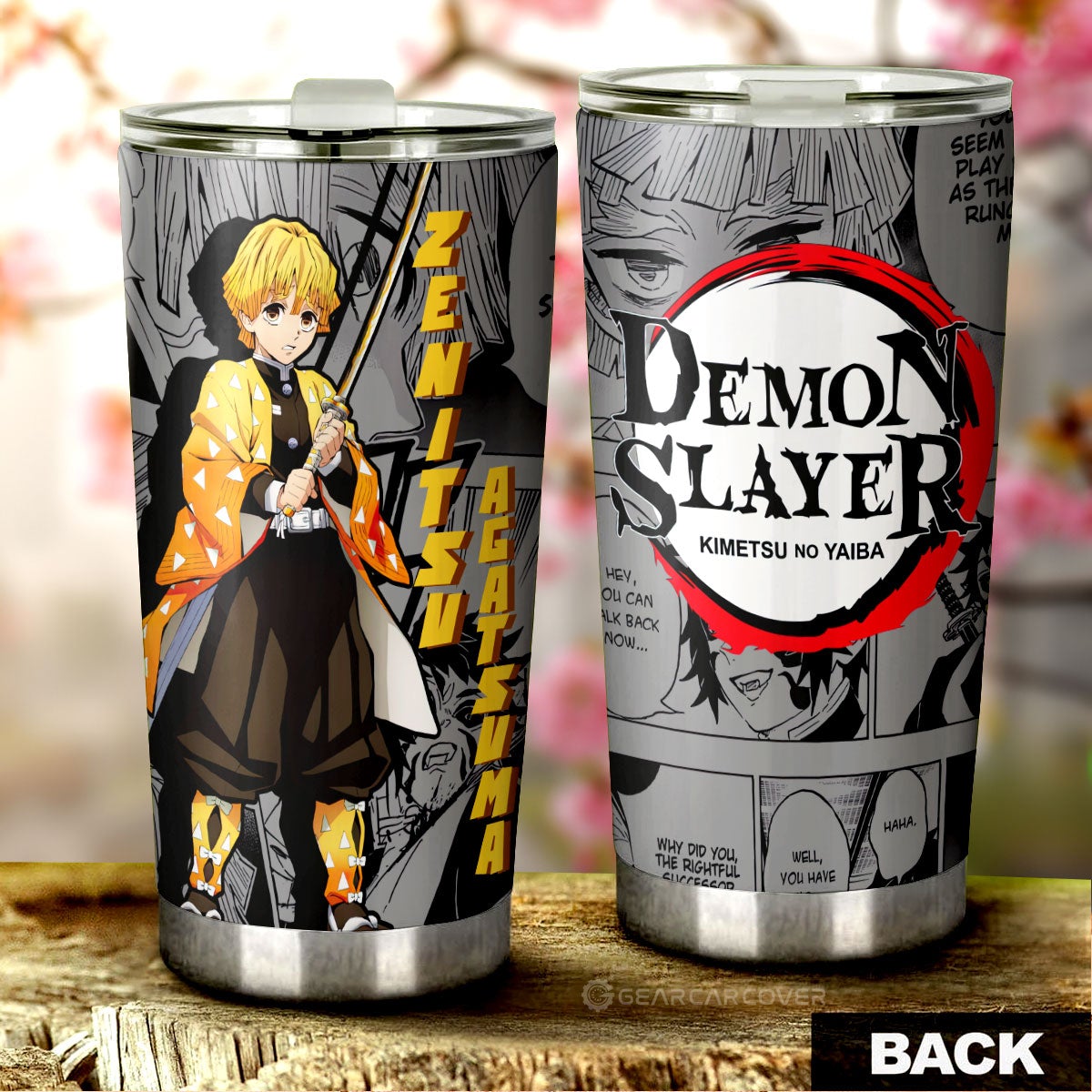 Zenitsu Agatsuma Tumbler Cup Custom Mix Mangas - Gearcarcover - 1