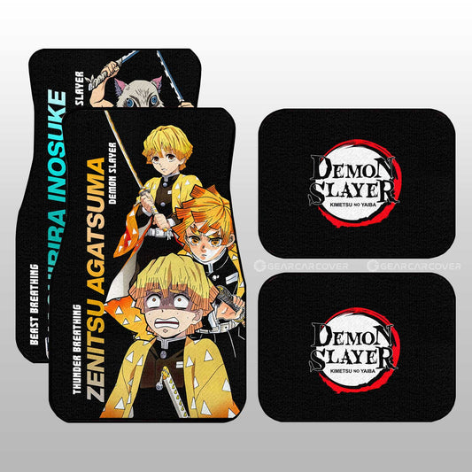 Zenitsu And Inosuke Car Floor Mats Custom - Gearcarcover - 2