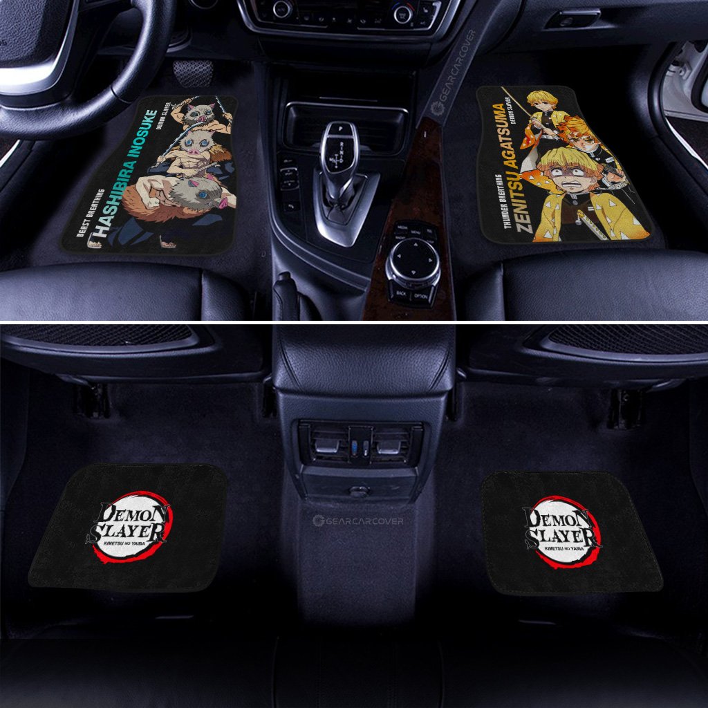 Zenitsu And Inosuke Car Floor Mats Custom - Gearcarcover - 3