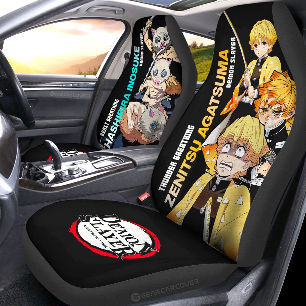 Zenitsu And Inosuke Car Seat Covers Custom - Gearcarcover - 2